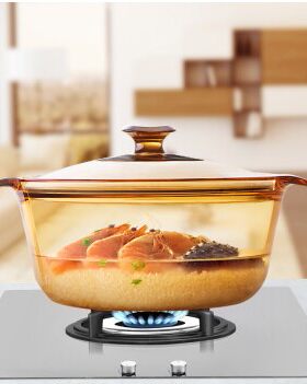 美国康宁Vision Flair耐热玻璃养生锅2.8L炖汤锅VS-28-FL正品