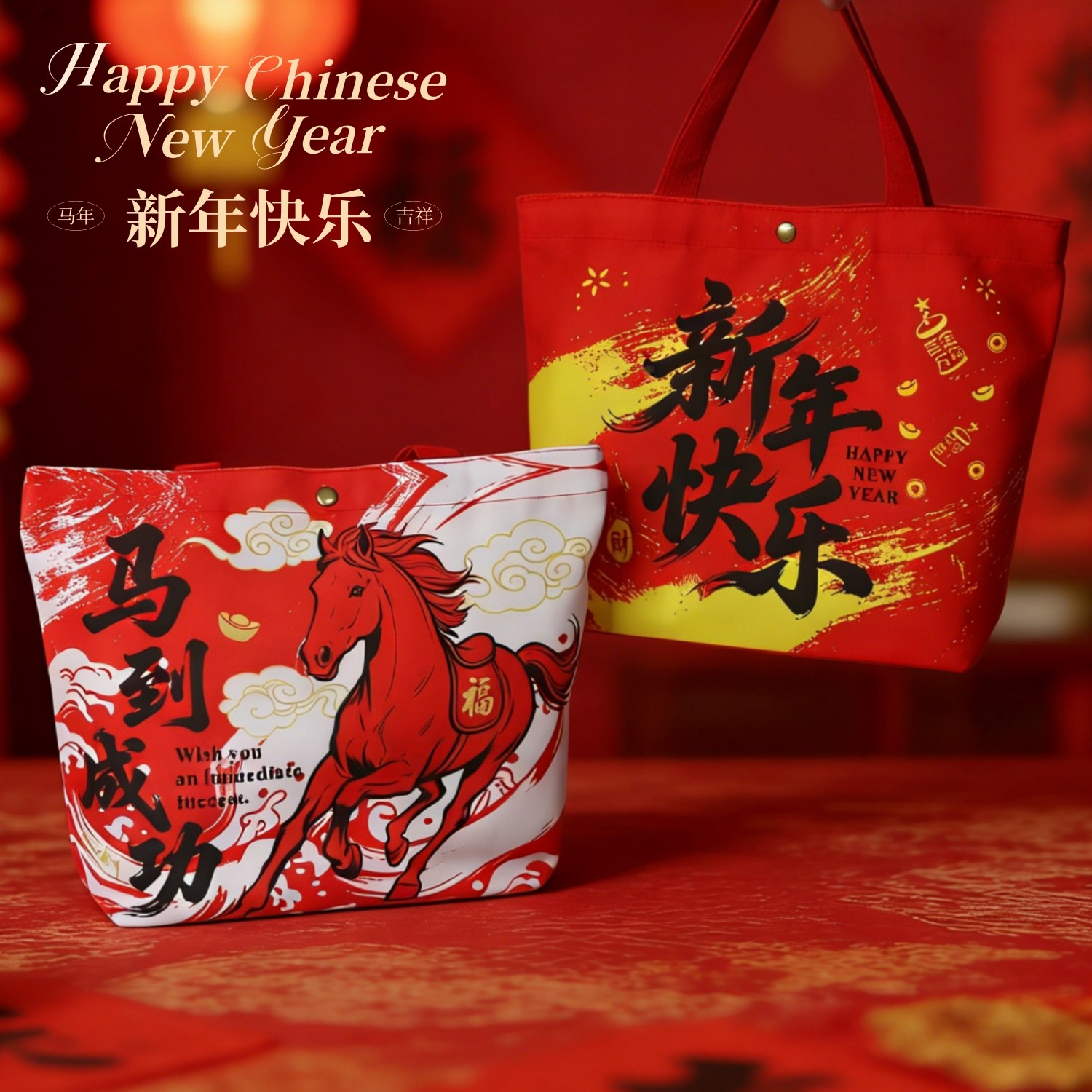 新年礼品袋马年伴手礼送朋友福袋寿宴回礼袋茶叶铜扣帆布袋手提袋,包装,年货礼品包装,淘宝优惠券,粉丝福利购,淘宝优惠卷