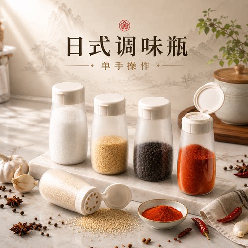 盐罐调料盒厨房迷你小型味精烧烤胡椒粉专用撒料密封塑料调味瓶罐