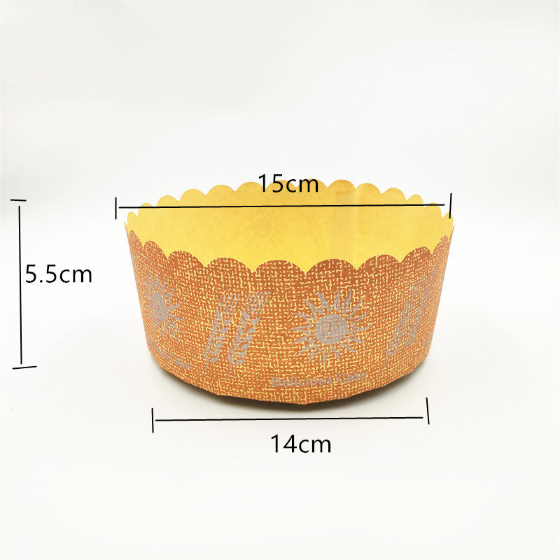 欣一手撕包纸托北海道面包纸托6寸大号银麦纸杯手撕包包装盒100个