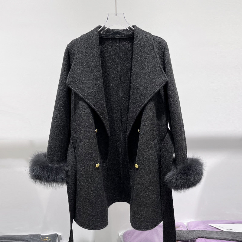 高级感双面羊毛呢大衣女2025年新款冬装潮流绑带小个子呢子外套,女装/女士精品,毛呢外套,淘宝优惠券,粉丝福利购,淘宝优惠卷