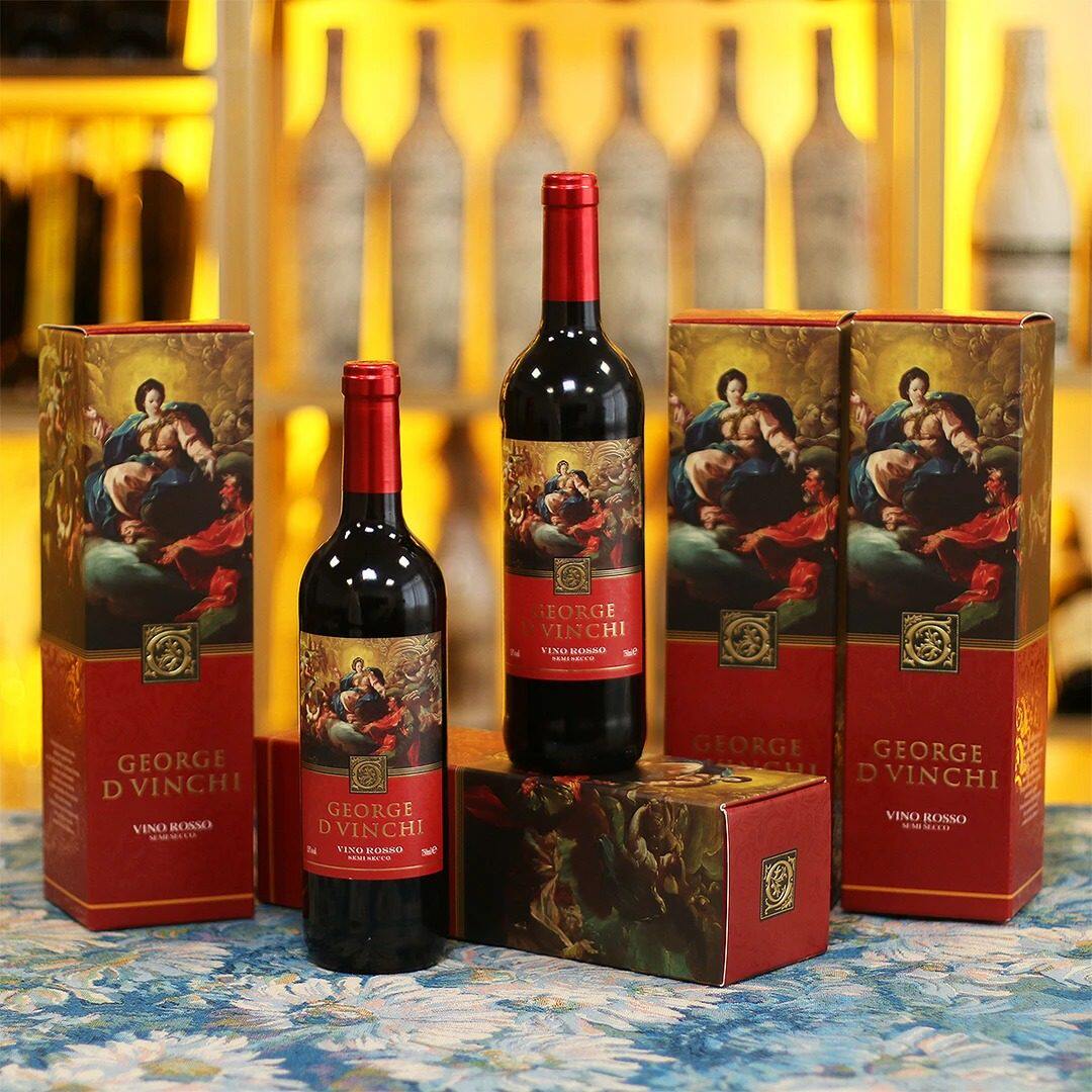 意大利原瓶进口 乔治达芬奇红葡萄酒 意大利13度红酒 750ml*2瓶
