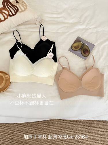 小云肌加厚手掌杯小胸聚拢显大收副乳防下垂无钢圈文胸罩美背2316