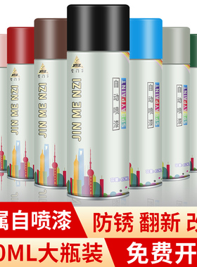 防锈漆自动手摇自喷漆免除锈汽车金属家具防腐不锈钢黑白色油漆罐