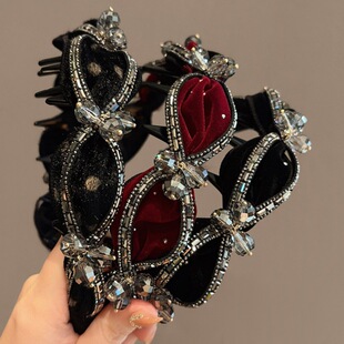 轻奢红色发箍女高颅顶2025新款感洗脸头箍压发卡秋冬发捆头饰