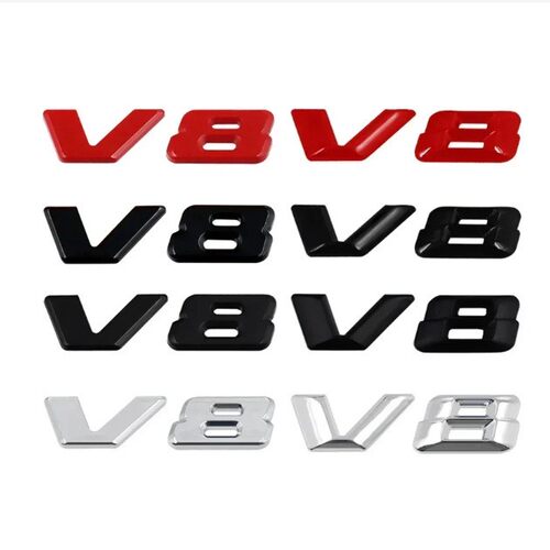 适用于新款奔驰车标 V8 叶子板改装侧标 后尾标 排量标 车贴标