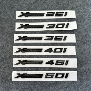 适用于宝马X1X5X3X6四驱xdrive20i 35i 40i 28i排量侧标尾标 30i