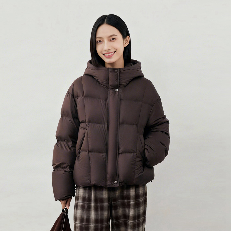 2025新款国标90白鹅绒连帽鹅绒服