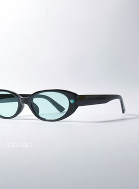 爱心撞色UV400防紫外线墨镜