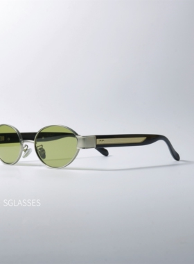 嘻哈朋克黄绿UV400近视太阳镜