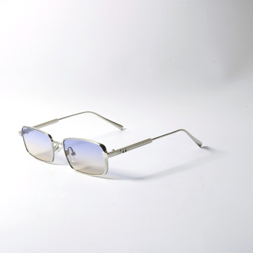 金属窄框渐变色太阳眼镜