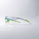 无框变色骑行太阳眼镜UV400防紫外线辐射荧光绿色防风墨镜平光镜