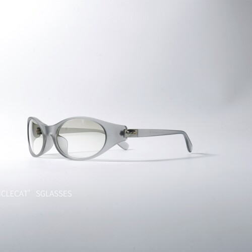 Y2K磨砂椭圆UV400防晒近视墨镜