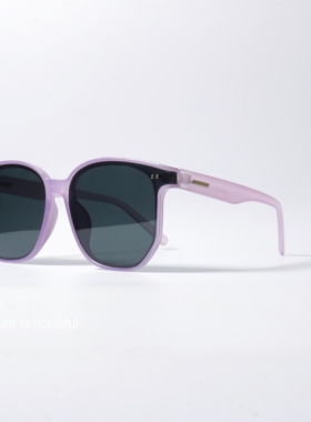 韩版果冻紫色偏光墨镜UV400防紫外线辐射gm风格小众个性太阳眼镜