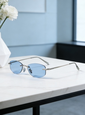 无框碎钻UV400防晒太阳镜