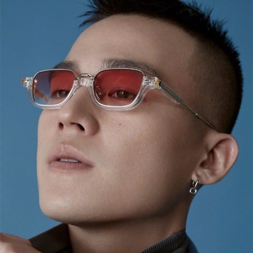 赛博朋克窄框嘻哈墨镜半框韩版质感防紫外线太阳眼镜hiphop近视镜