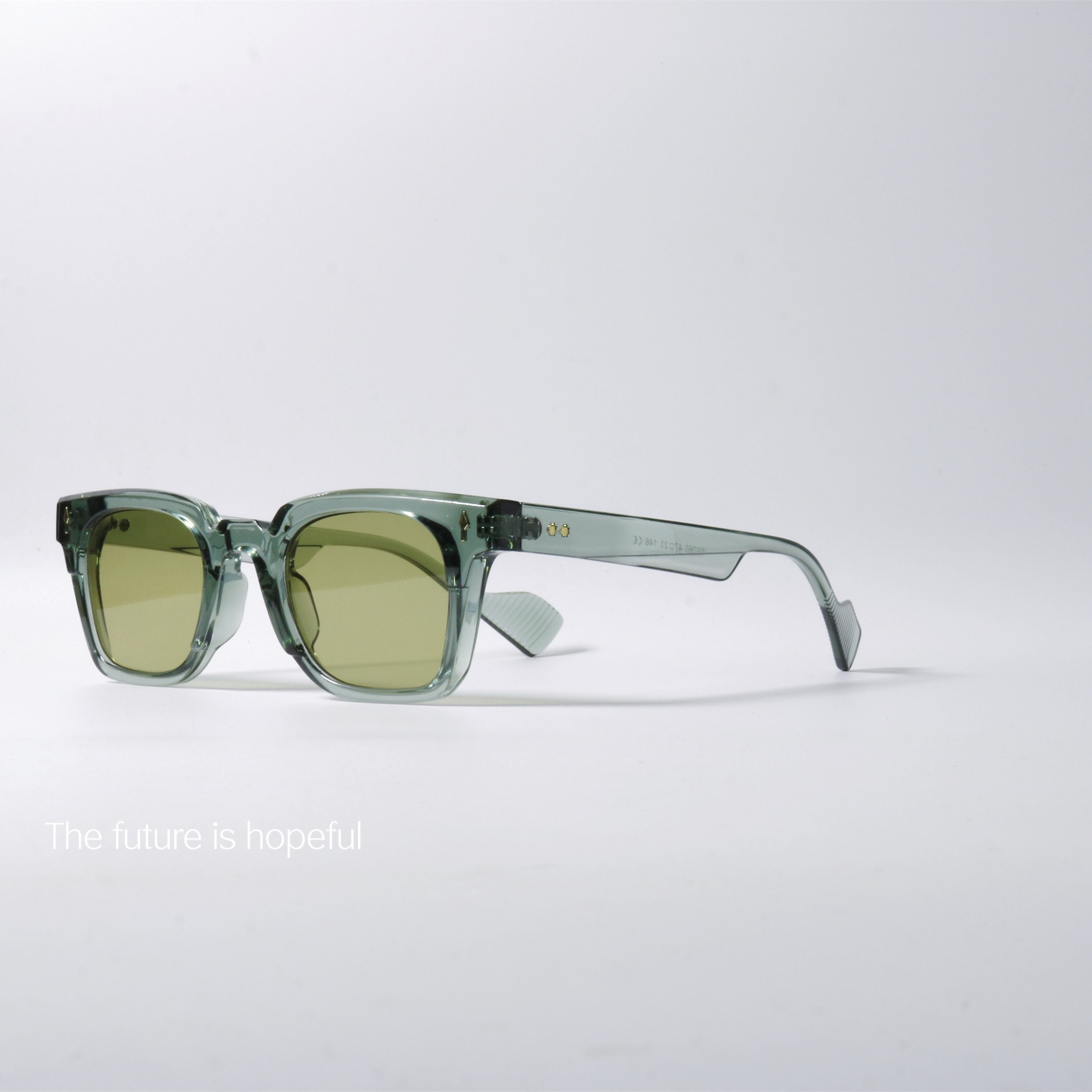 小众湖绿色UV400方形近视太阳镜