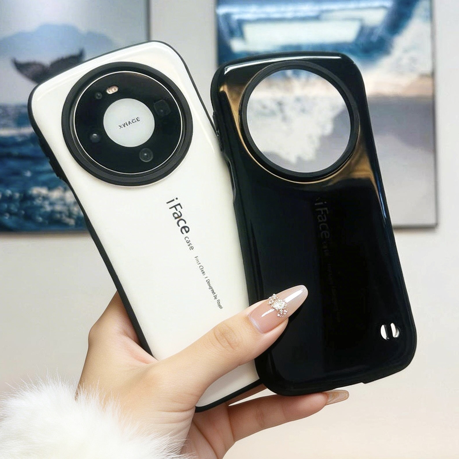 iFaceCase适用华为Mate80手机壳防摔镜面珠光烤漆挂绳壳增宽增厚Mate80Pro保护套三防男女硅胶软边硬壳80Max