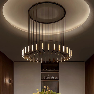 酒店包厢吊灯西餐厅包间饭店包房高档会所餐饮大堂宴会厅定制灯具