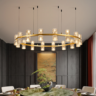 新中式餐厅吊灯酒店大堂水晶灯