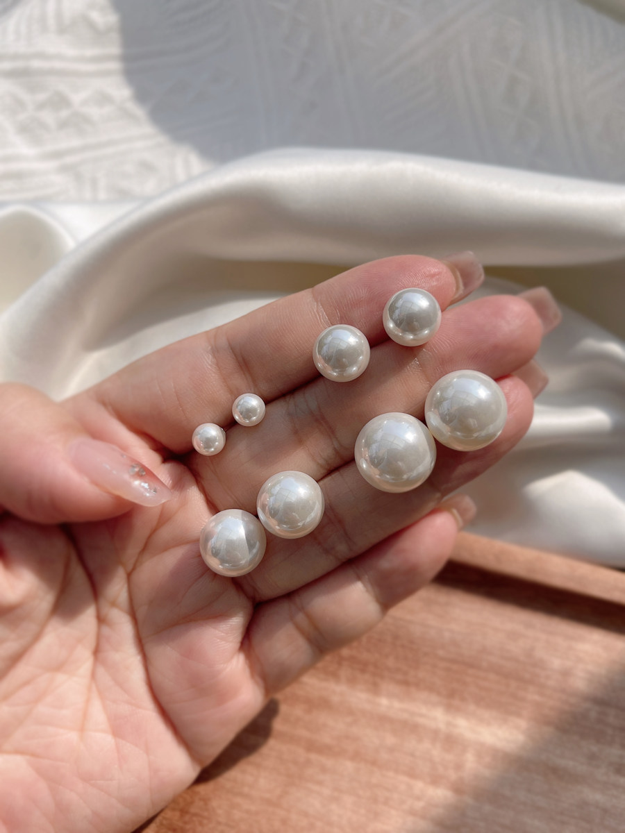 고광택 진주 실버 귀걸이 2023 새로운 유행 모기향 귀 클립 통근 좋은 품질 귀걸이 한국 기질 인터넷 연예인