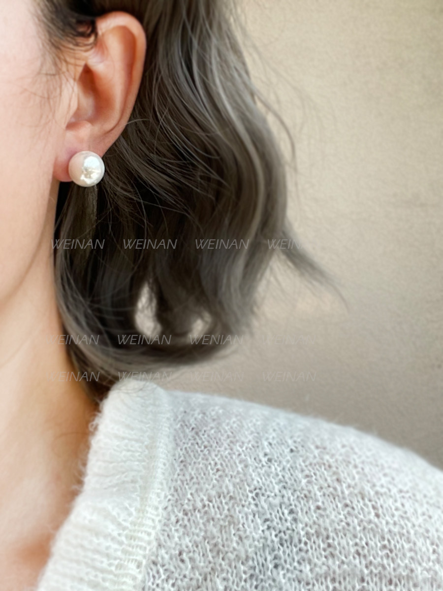 고광택 진주 실버 귀걸이 2023 새로운 유행 모기향 귀 클립 통근 좋은 품질 귀걸이 한국 기질 인터넷 연예인
