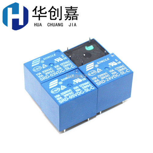 原装松乐继电器 4脚/5脚 SRD-03 05 06 09 12 24VDC-SL-A -SL-C
