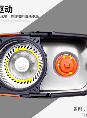 通用拖把桶双驱动不锈钢旋转桶子拖把手压脱水篮身单桶塑料筒配件