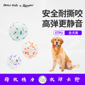 斯奎恪宠物狗狗玩具球爆爆球耐咬球磨牙静音高弹自嗨解闷金毛边牧