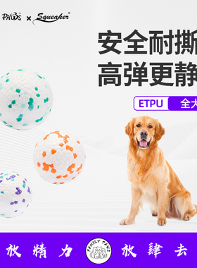 Squeaker/斯奎恪宠物狗狗玩具耐咬球磨牙静音高弹力自嗨解闷神器