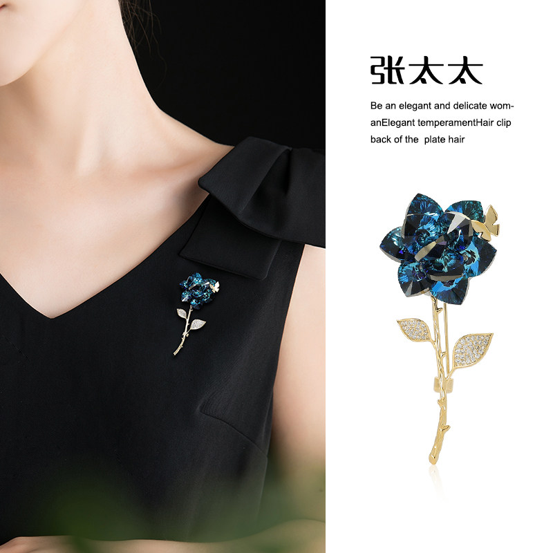 张太太高档胸针女高端花朵2023年新款轻别针式胸花奢毛衣外套配饰