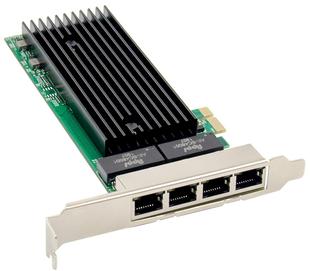 1000M有线网卡四口 x1千兆网卡4口英特尔INTEL82576芯片软路由ROS汇聚服务器 服务器网卡PCI