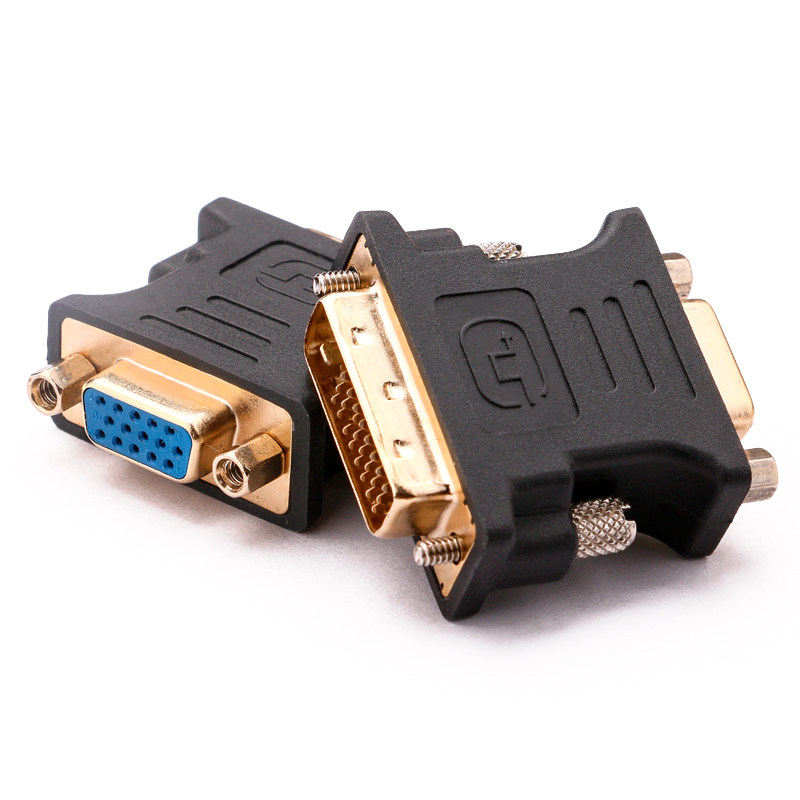 dvi转vga转接头台式电脑转换vga接口dvi-i主机显卡dvi转vga显示器