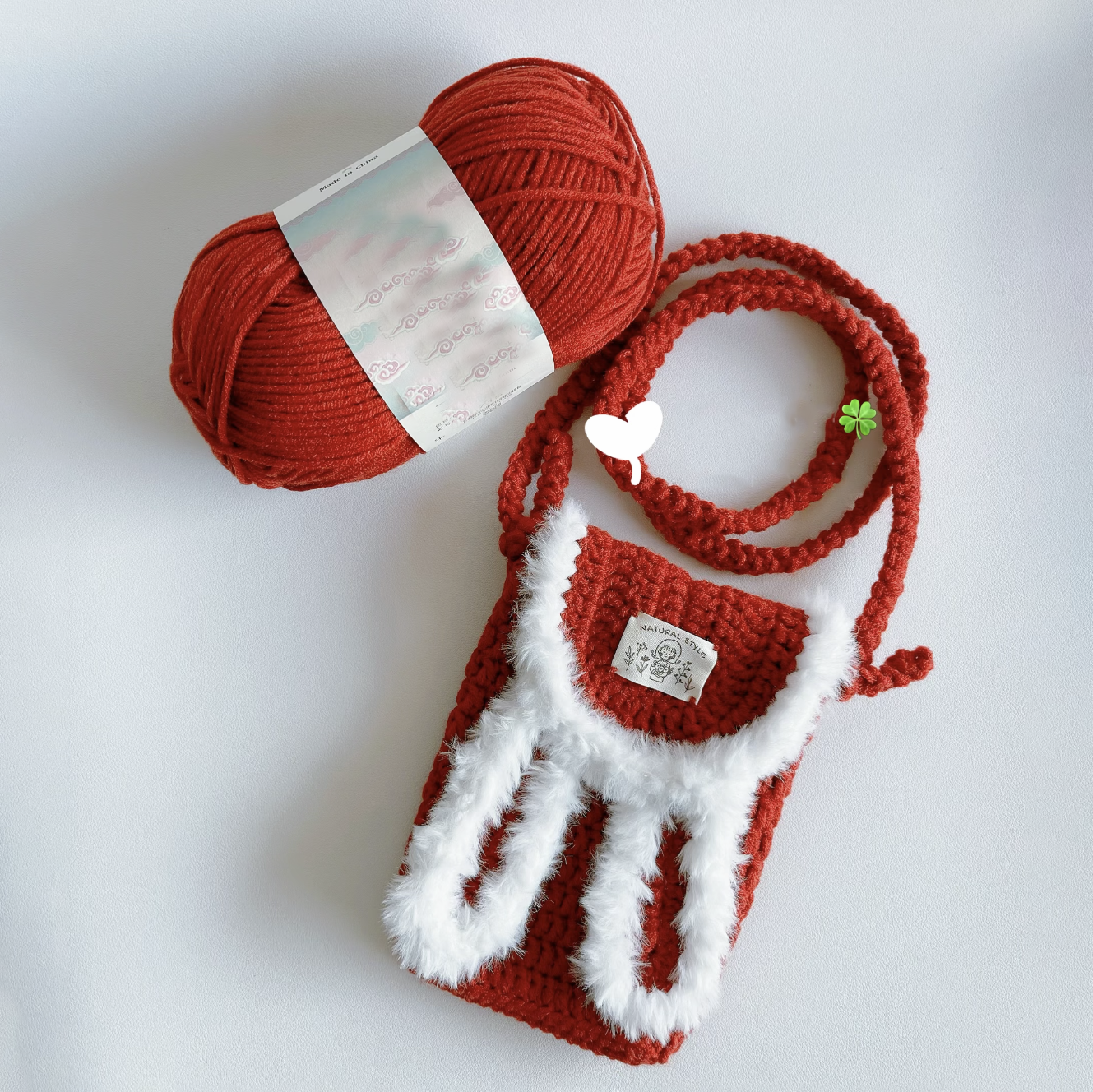 手工diy编织长毛兔耳朵手机包钩针毛线女士斜挎包新年红包材料包,服饰配件/皮带/帽子/围巾,DIY编织材料包,淘宝优惠券,粉丝福利购,淘宝优惠卷