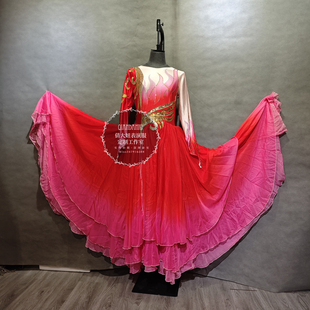 出租定制歌伴舞现代舞大摆裙开场舞星星之火演出服女大气舞蹈服装