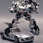 变形情报官电影声波玩具男孩汽车跑车模型机器人手办生日礼物金刚