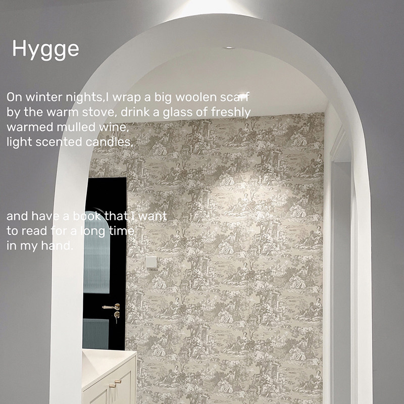 现货网红小红书美式庄园法式轻奢复古人物 客厅卧室背景墙纸壁纸