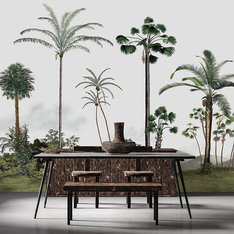 法国原装进口定制壁画Palma热带花园植物椰子树 法式轻奢背景墙纸,家装主材,定制壁画,淘宝优惠券,粉丝福利购,淘宝优惠卷