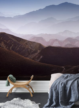 瑞典原装进口定制壁画Gradient Mountains 紫色山脉 卧室背景墙