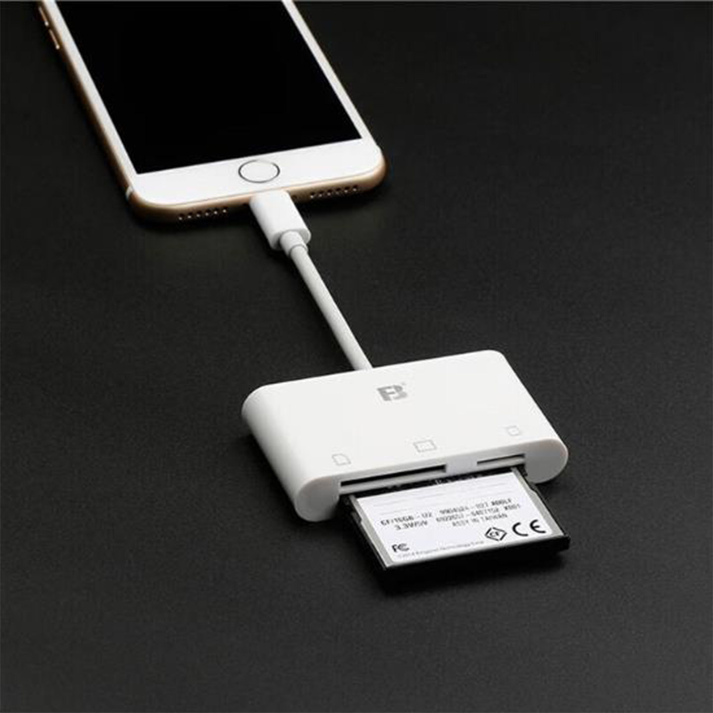 沣标多合一 多功能高度读卡器 SDTF FB-OTG21 苹果兔APP SD/TF/CF