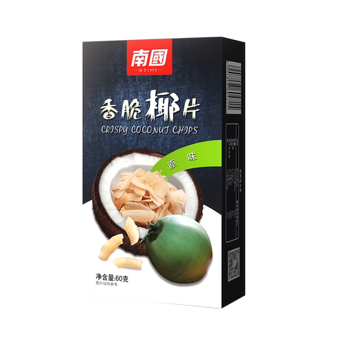 海南特产  南国香脆椰子片60克×3盒原味 香脆椰片