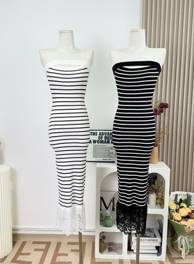 J11 Studio松弛纸片人 黑白2色慵懒收腰显瘦不挑人抹胸连衣裙
