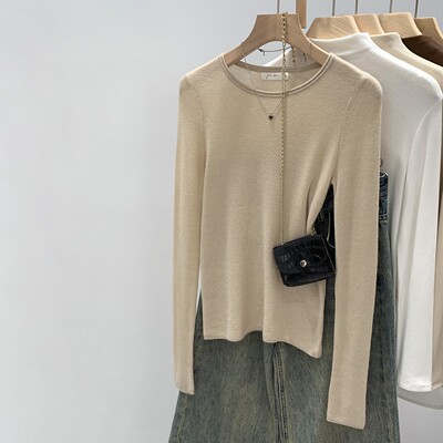 高级感超好看轻奢米色针