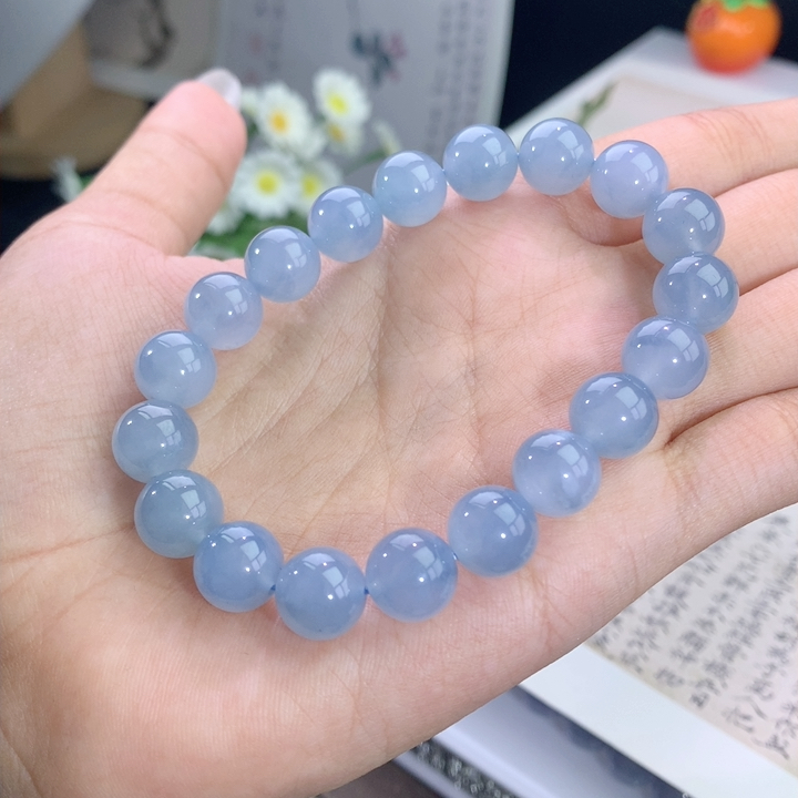 翡翠天空蓝手串