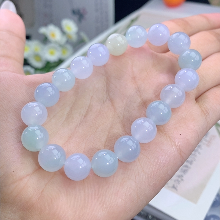 翡翠冰胶多宝手串