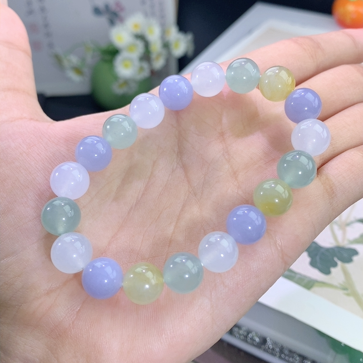 翡翠冰多宝手串
