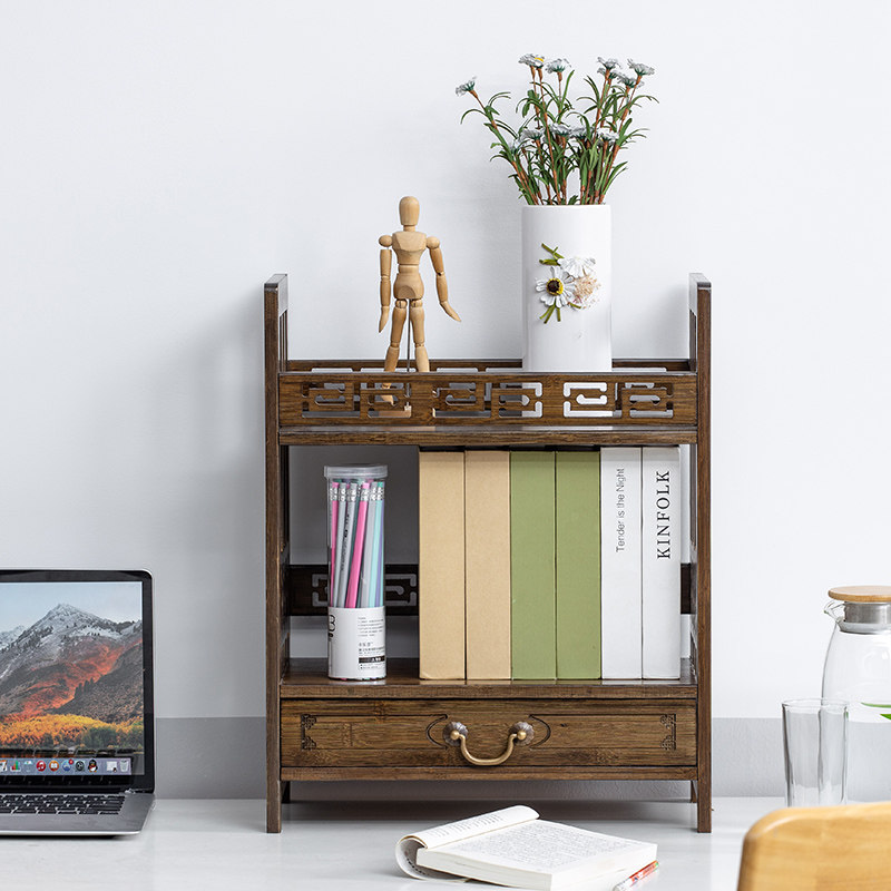 书架简易桌上组合书桌收纳置物架学生简约现代宿舍神器桌面小书柜