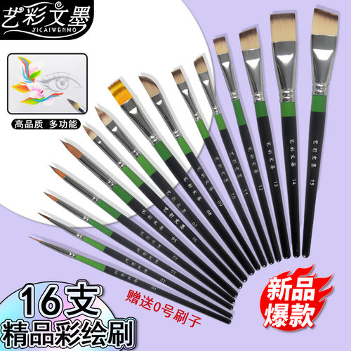 彩绘刷勾线笔艺彩文墨排笔套刷