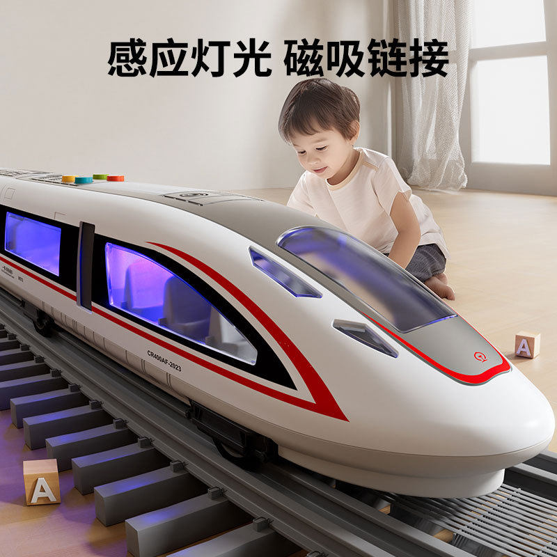 男孩3到6岁儿童仿真合金车回力高铁动车火车澄海玩具模型电动礼物