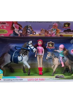 出口玩偶及静态实心马仿真牧场套装亲子场景玩具horse play set